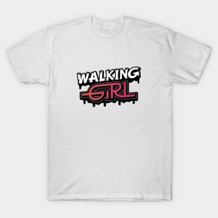 Typo Walking Girl T-Shirt